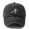Jesus Kreuz Baseballkappe Gewaschene Baumwolle Verstellbar Schirmmütze für Unisex Outdoor