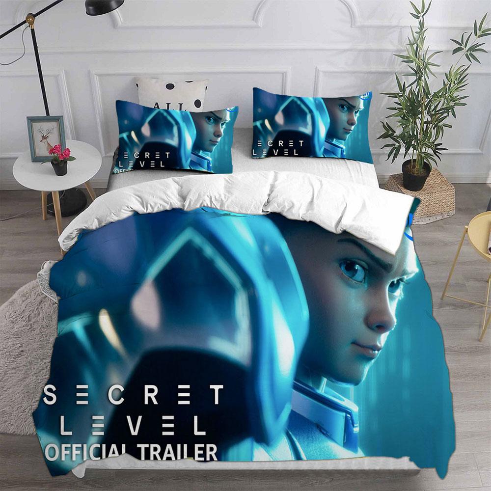 Secret Level Bedding Sets Quilt Bed Cover Comforter Duvet Cover Pillow Case 2-3 Pieces Sets Teenagers Children's Gifts