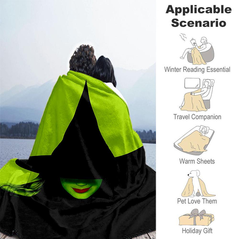 1pc Witched Outdoor Blanket Lightweight Flannel, Soft & Warm, All-Season Use for Sofa, Outdoor, Camping, Living Room, Office084