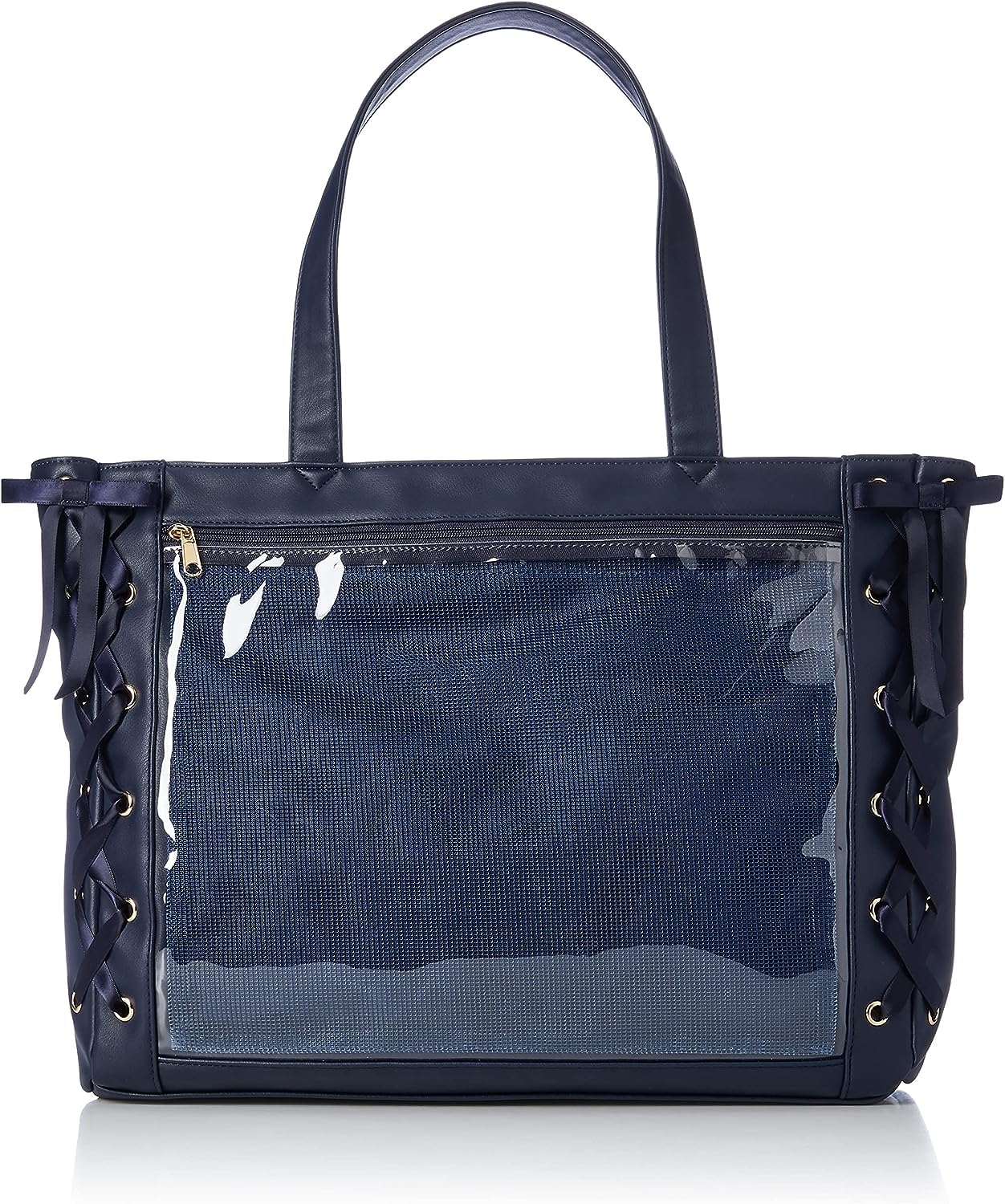 

WEGO Ita Bag Tote Decorative Size Clear Perfect for Live and F Type Navy (Large) Lace-Up Bag, Bag, A3/A4 Bag, Oshikatsu, Events, Spring, Summer,