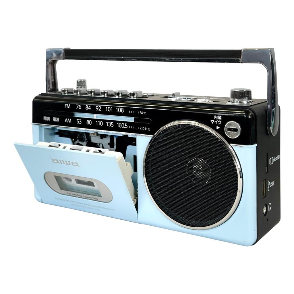 Aiwa Aiwa radioodtwarzacz kasetowy audio RCP3 pastelowy niebieski -G GAA4-RCP0003(PB)