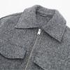 2024 Autumn/Winter Women's Casual Tweed Jacket with Lapel and Pocket