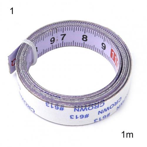 

Woodworking 1/2/3/4/5/6m Centered Measuring Ruler Self-adhesive Stainless Steel Metric Track Tape Measure