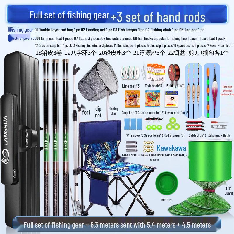 Complete Carbon Fiber Fishing Rod Set for Beginners