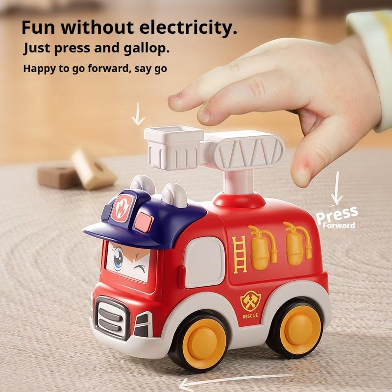 Leker for barn Skyvebil Ambulanse Politibil Tegneserie Knusesikker Skyveleke