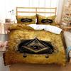 3D Printed Masonic Freemason Illuminati Bedding Set Duvet Cover Double Twin Full Queen King Adult Kids Bedclothes Quilt Cover
