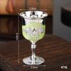 1Pcs European Style White Wine Cup  Vintage Wine Glass Classic Metal Drinkware Goblet Family Friend Neighbor Gift