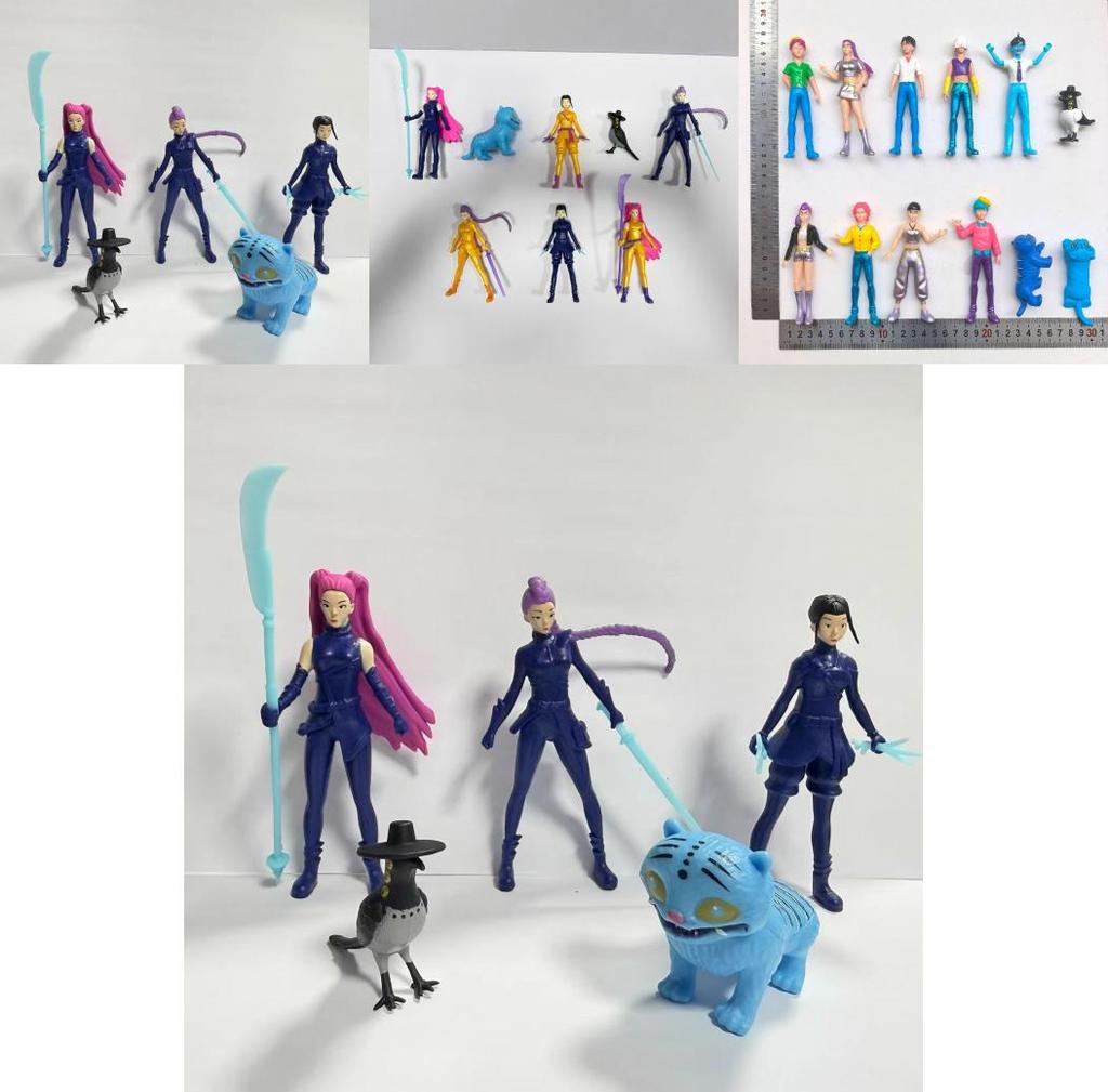 Kpop Demon Hunters Rumi Zoey Mira Karaktermodell Skrivebordsdekorasjonssett For Fans Og Samlere