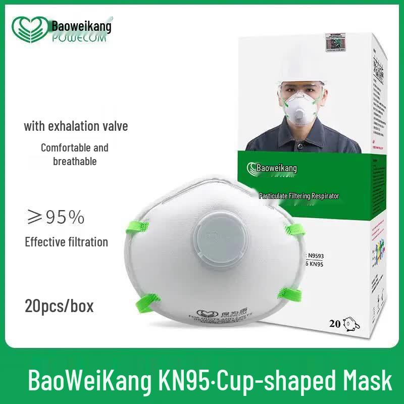 Baoweikang KN95 Cup-shaped Respirator with Valve