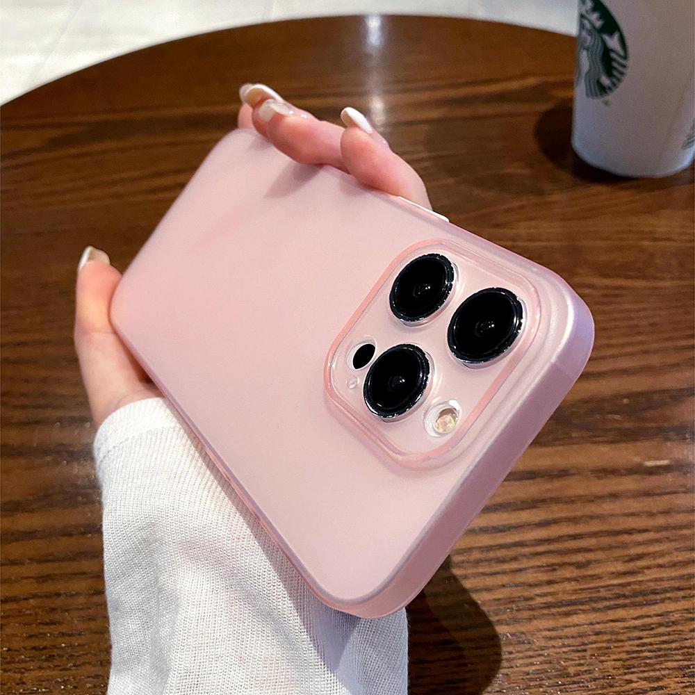 0.3mm Ultra Thin Matte Silicone Soft Case For iPhone 16e 16 15 14 13 12 11 Pro Max Plus Luxury Candy Color Transparent TPU Shell