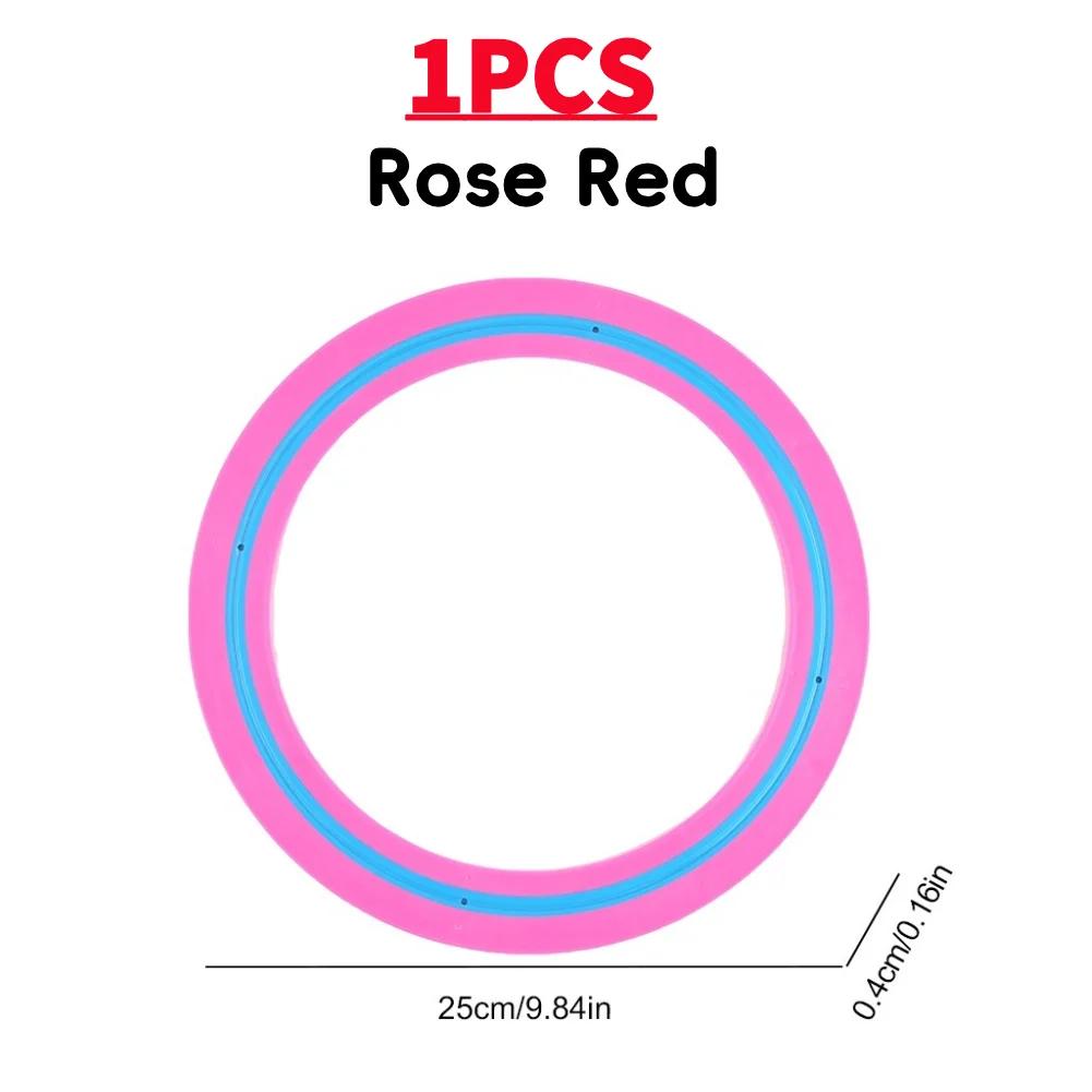 

1/2Pcs 25cm Flying Disc Portable Sports Play Discs Versatile Throwing Catching Disc Playing Flying Saucer for Family Game рожевий червоний колір