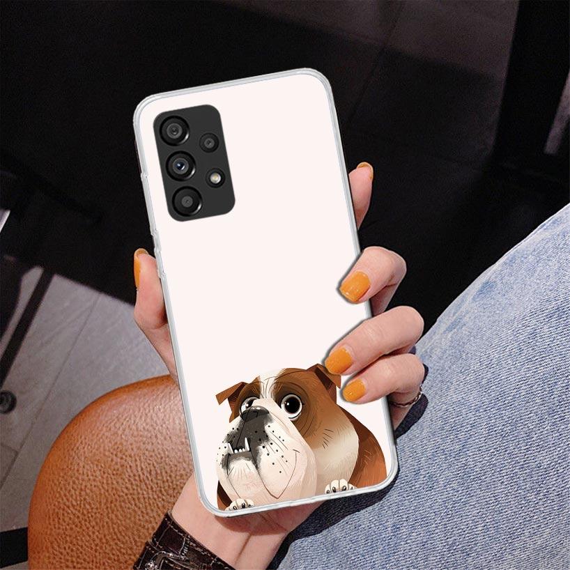 Pug Dog French Bulldog Phnoe Case for Samsung Galaxy A17 A37 A57 A16 A26 A36 A56 A15 A14 A13 A55 A54 A53 A35 A34 A33 A25 A24 A23
