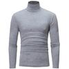 Men Fashion Solid Color Long Sleeve Turtle Neck Slim Fit T-Shirt Bottoming Top
