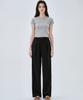Marop 2172 Single-Pleat Wide Pants (Black)