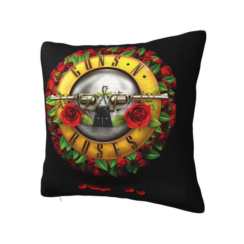 Guns N Roses Bullet Logo Luxury Throw Pillow Cover Decoration Heavy Metal Car Cushion