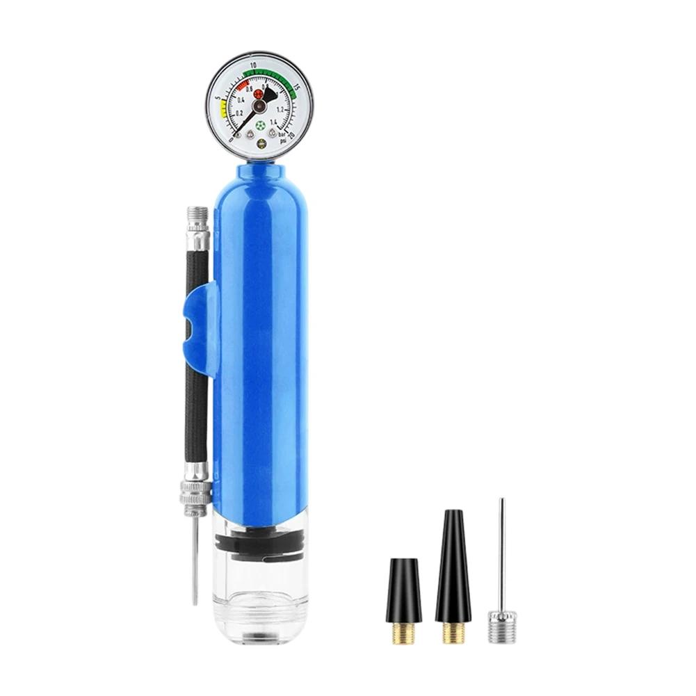 Portable Handheld Ball Pump with Pressure Gauge and Manual Inflation Pump Suitable for Ball Sports and Pneumatic Accessories