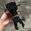 360° Shockproof Excavator Phone Holder with Rearview Mirror Mount and Heavy-Duty Crab Claw Clip for Trucks