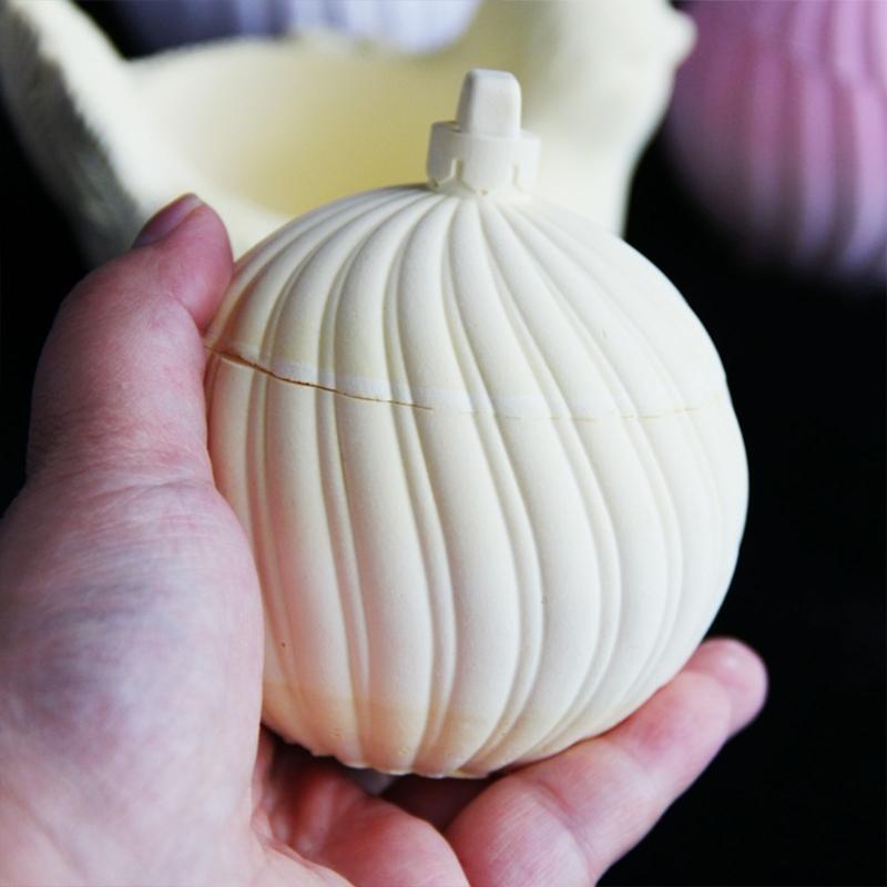 Flexible Epoxy Resin Container Mold Sphere Shaped Jar With Lid Perfect For Candle Holders And Christmas Decorations