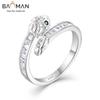 925 Sterling Silver Adjustable Snake Ring - Women's High-End Luxury Niche Design