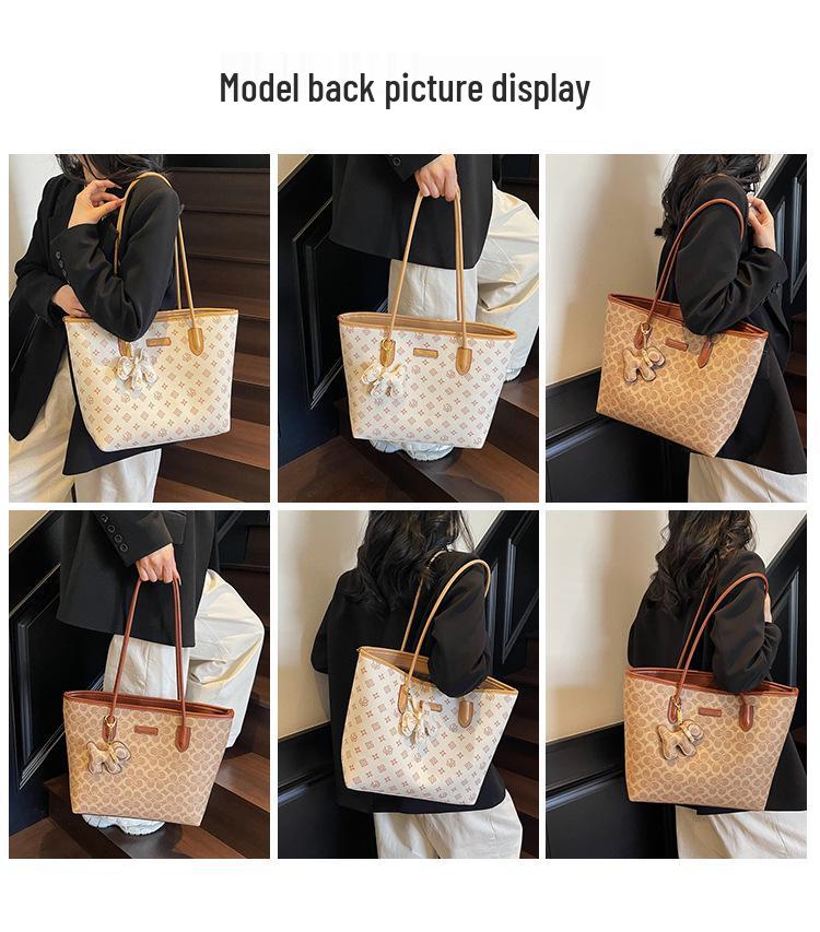 Women's Large Capacity Retro Floral Tote Bag - Luxury, Versatile Shoulder & Crossbody Style