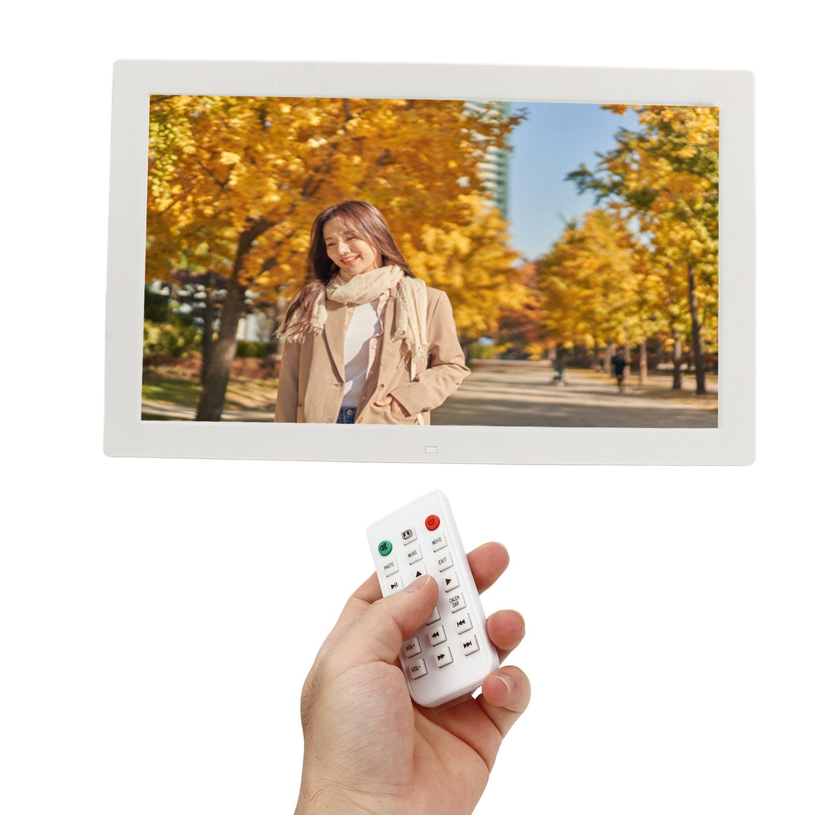 

Цифровая фоторамка пластиковая 18,5 дюймов 100‑240 В 1080P дистанционное управление фоторамка для спальни гостиная US Plug