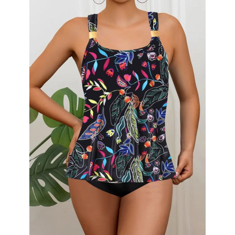 Flower Print Bikini Swimwear Swimsuit Women High Waist Bikini Push Up Bandeau Bathing Suit Female Fashion Beach Wear