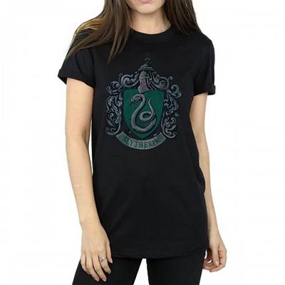 Womens/Ladies Slytherin Cotton Boyfriend T-Shirt
