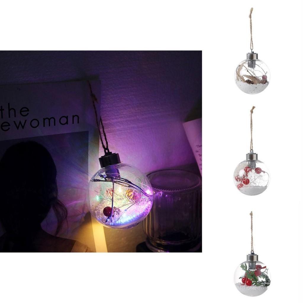 Elegant Led Transparent Ball Light Christmas Tree Ornaments Ideal For Holiday Decoration