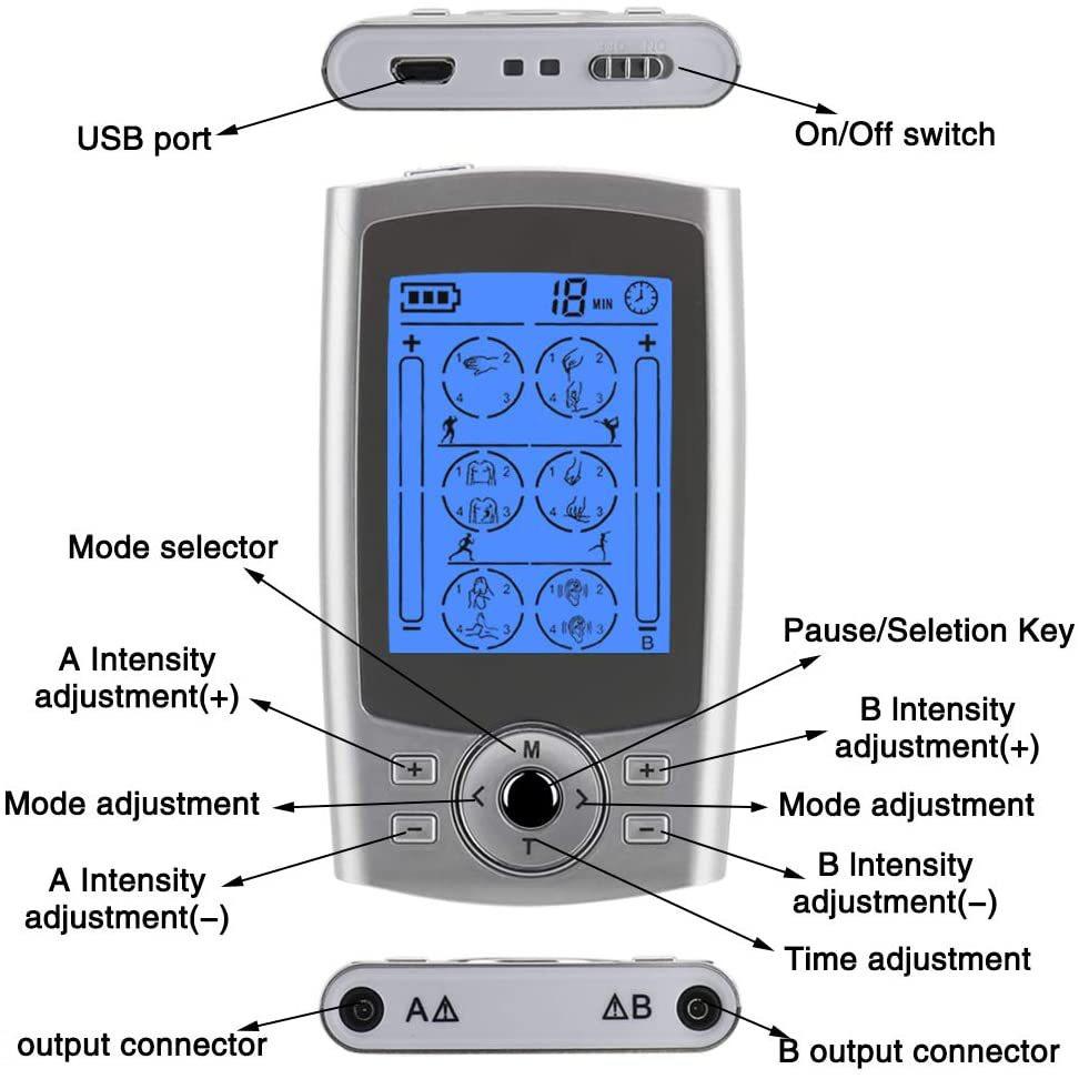 Bærbar elektronisk fysioterapiutstyr for husholdningsbruk Oppladbart kroppsakupunkturpunkt meridianmassasjeinstrument