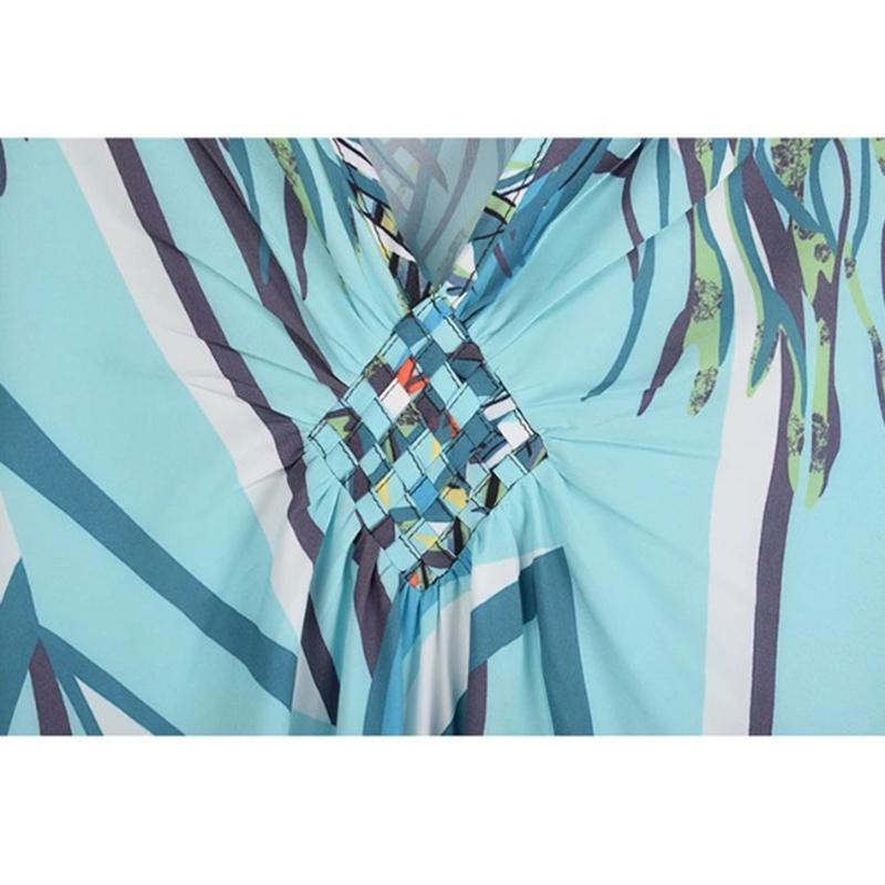 XITAO Print Batwing Sleeve Dress GJ1150