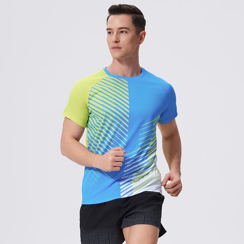 

Men s Quick-Dry Antibacterial Sports T-Shirt - Breathable, Sweat-Absorbing, Sun Protective Short Sleeve XL