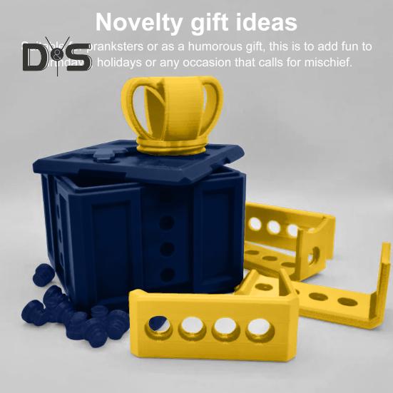 3D Printed Annoying Gift Box with Screws Colorful Square Puzzle Present Box Assembly Disassembly Toy Home Office Bookshelf Desktop Decoration Ornament