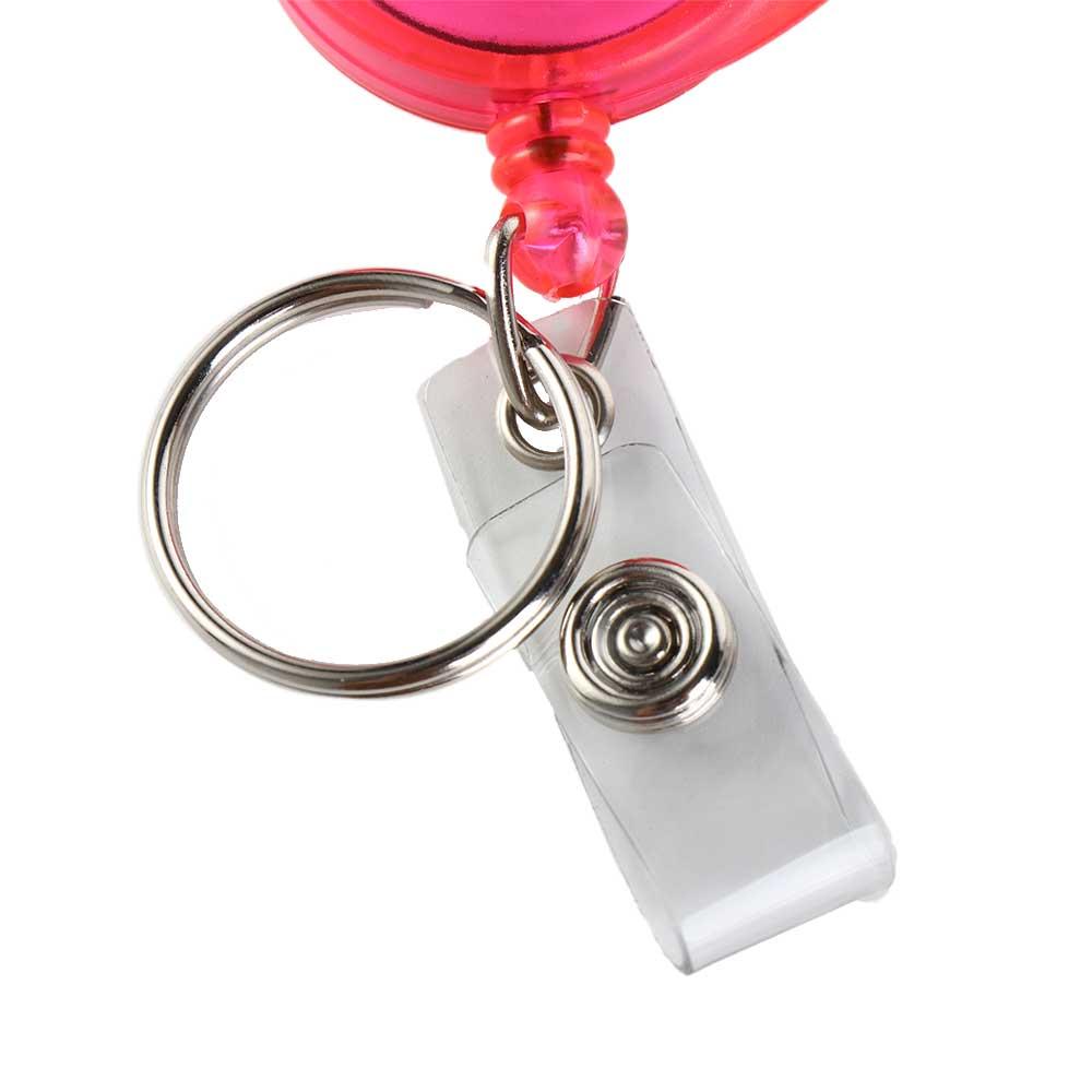 Color Telescopic Outdoor Anti Lost Easy Pull Buckle Carabiner Keychain Badge Reel Clip Badge Holder