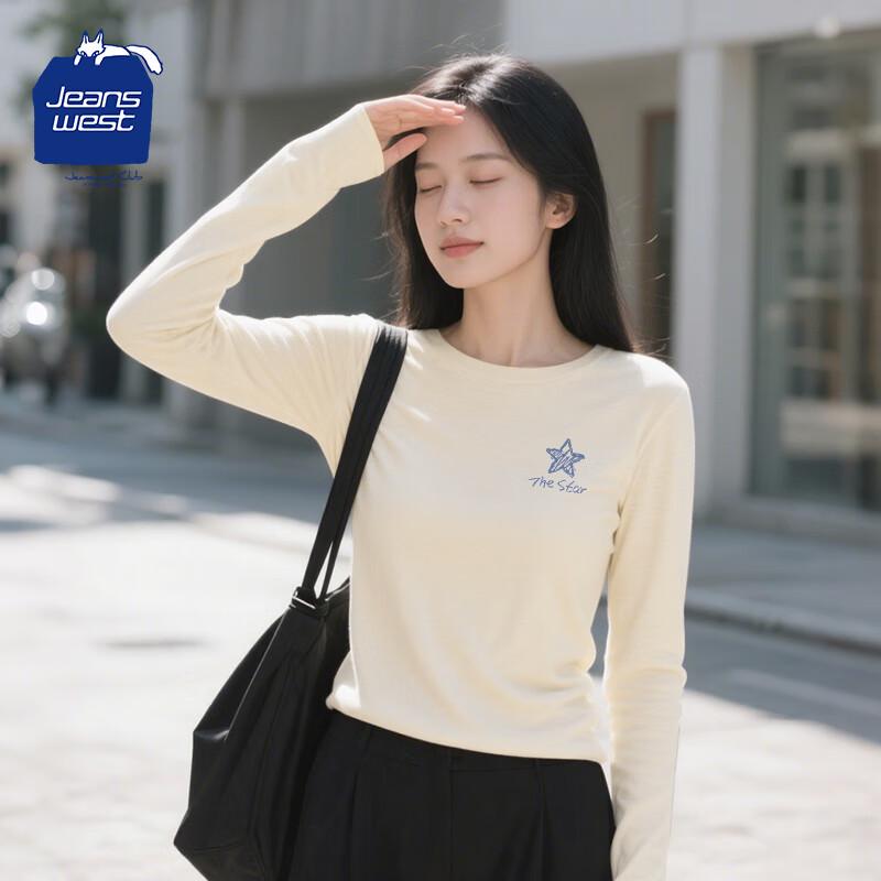 JEANSWEST CLUB Women s Pure Cotton Long Sleeve T-Shirt M