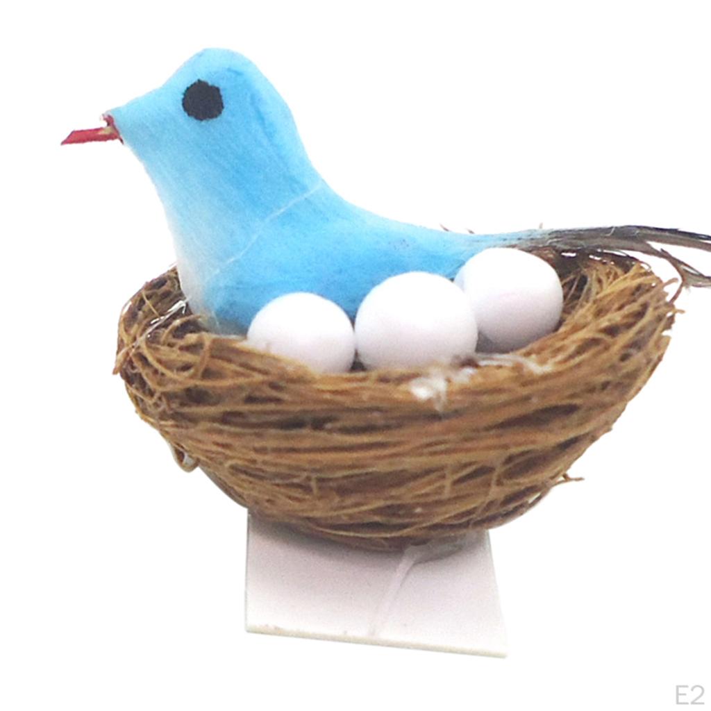 1/12 Bird House Decor Miniature Nest Model For Fairy Garden Accessories