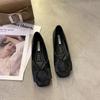 Fashion Women's Flat Shoes 2025 Summer Autumn Fashion Square Toe Comfortable Anti Slip Women's Shoes Outdoor Casual Shoes Zapatos Mujer