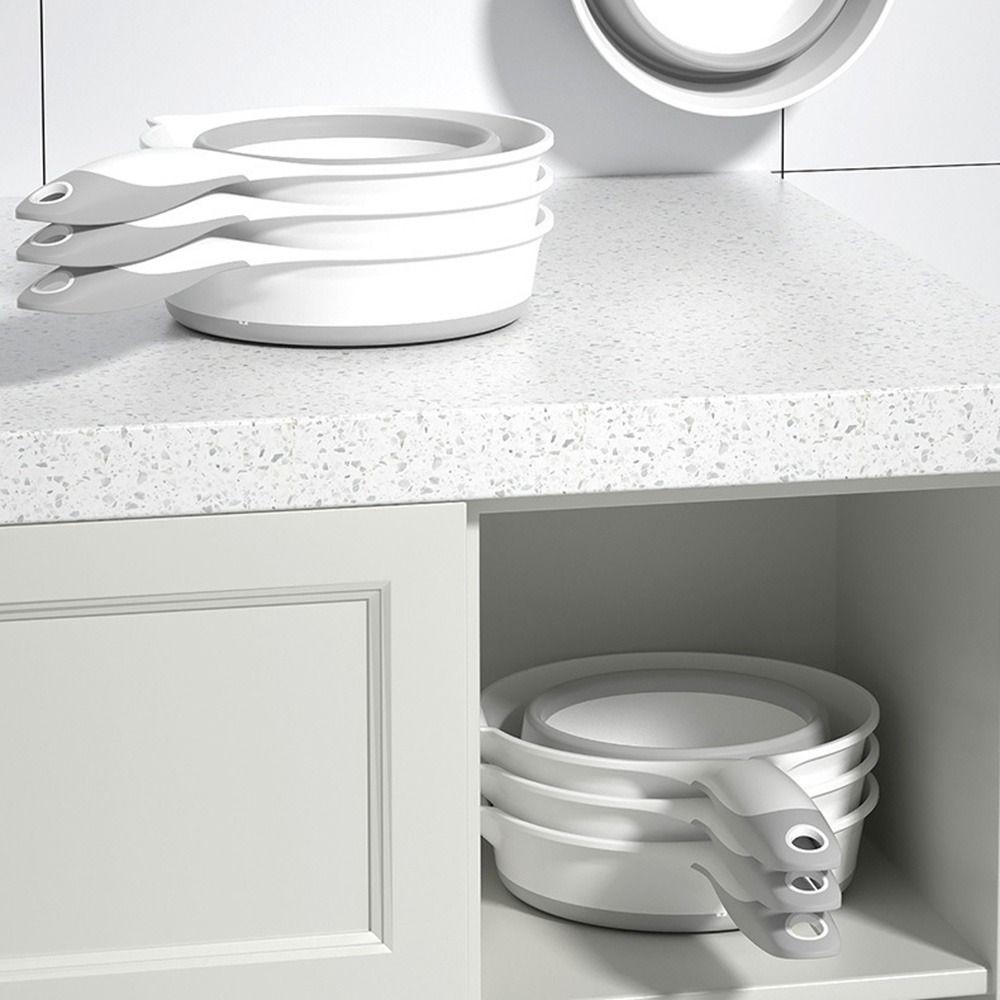 Long Handle Folding Water Scoop Suspensible Fruit Washing Scoop Convenient Water Dipper  Household