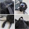 Cute Little Gray Cat Plush Backpack Kawaii Mini Women's Stuffed Animal Toy