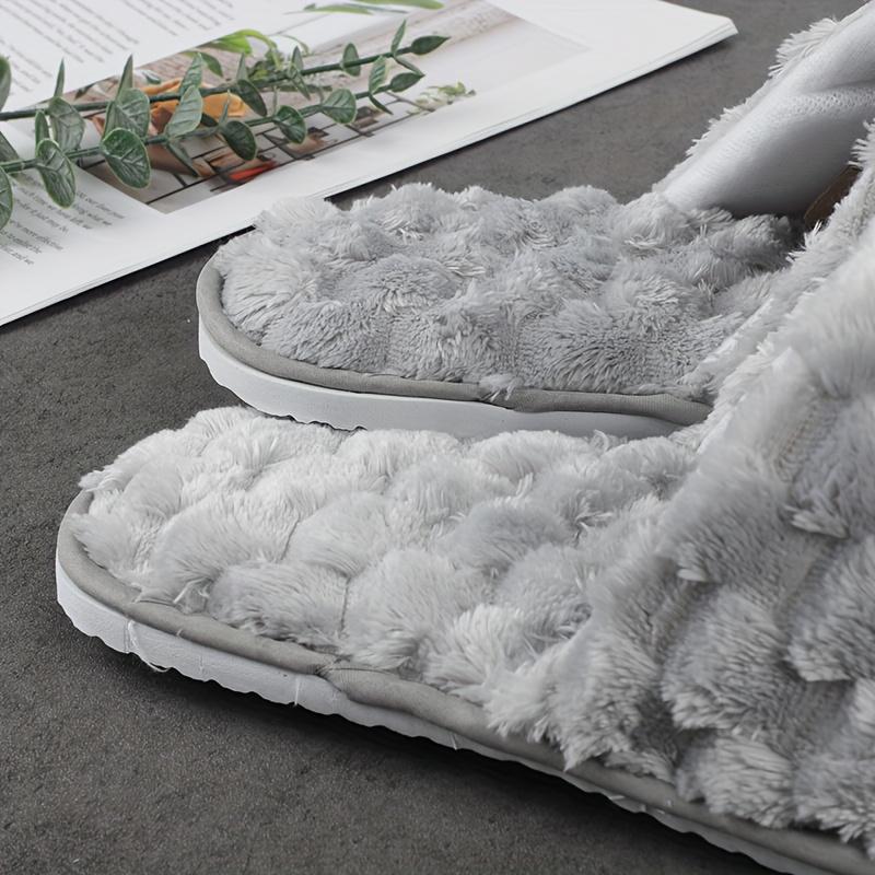 Mixed Color Plush Slippers, Hotel & Hostel Slippers, Warm Travel Slippers,  Indoor Slippers, Couple Slippers,Home Use Disposable Slippers
