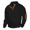 Autumn and Winter New Men's Outdoor Leisure Standing Neck Long Sleeved Jacquard Knitted Pullover Sweater