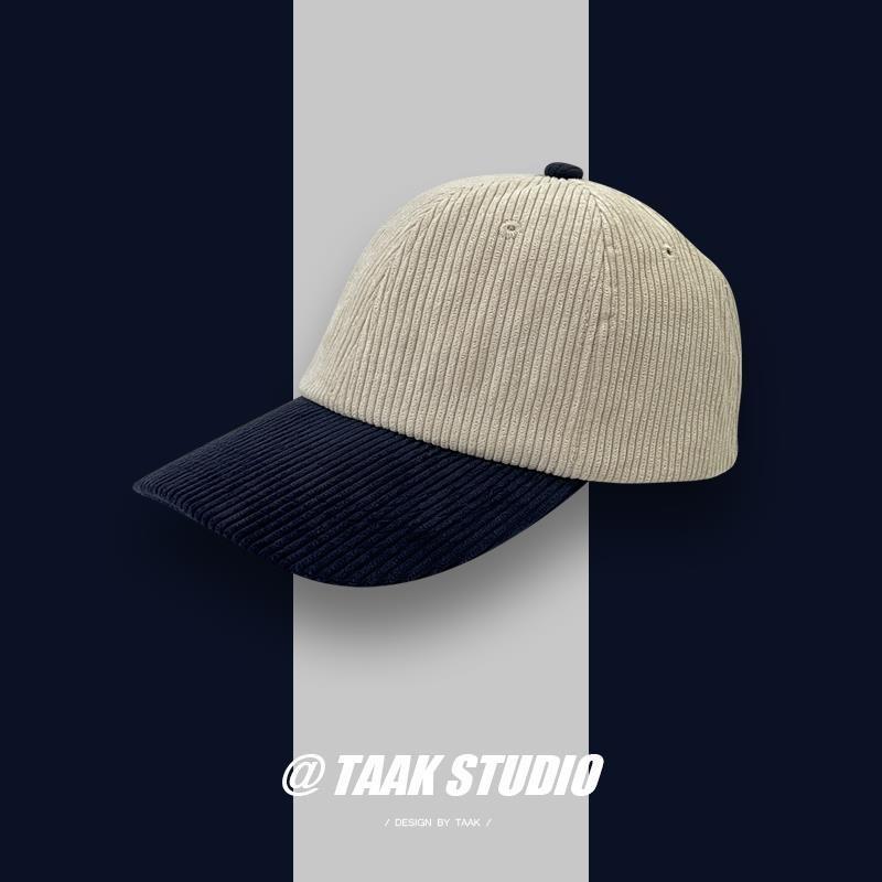 Unisex Corduroy Baseball Cap Retro Style Adjustable Hat For Spring Gift Summer