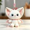 Plush Kitten Stuffed Doll Big Ears Bag Charm Kawaii Cat Keychain  Christmas Party Gifts