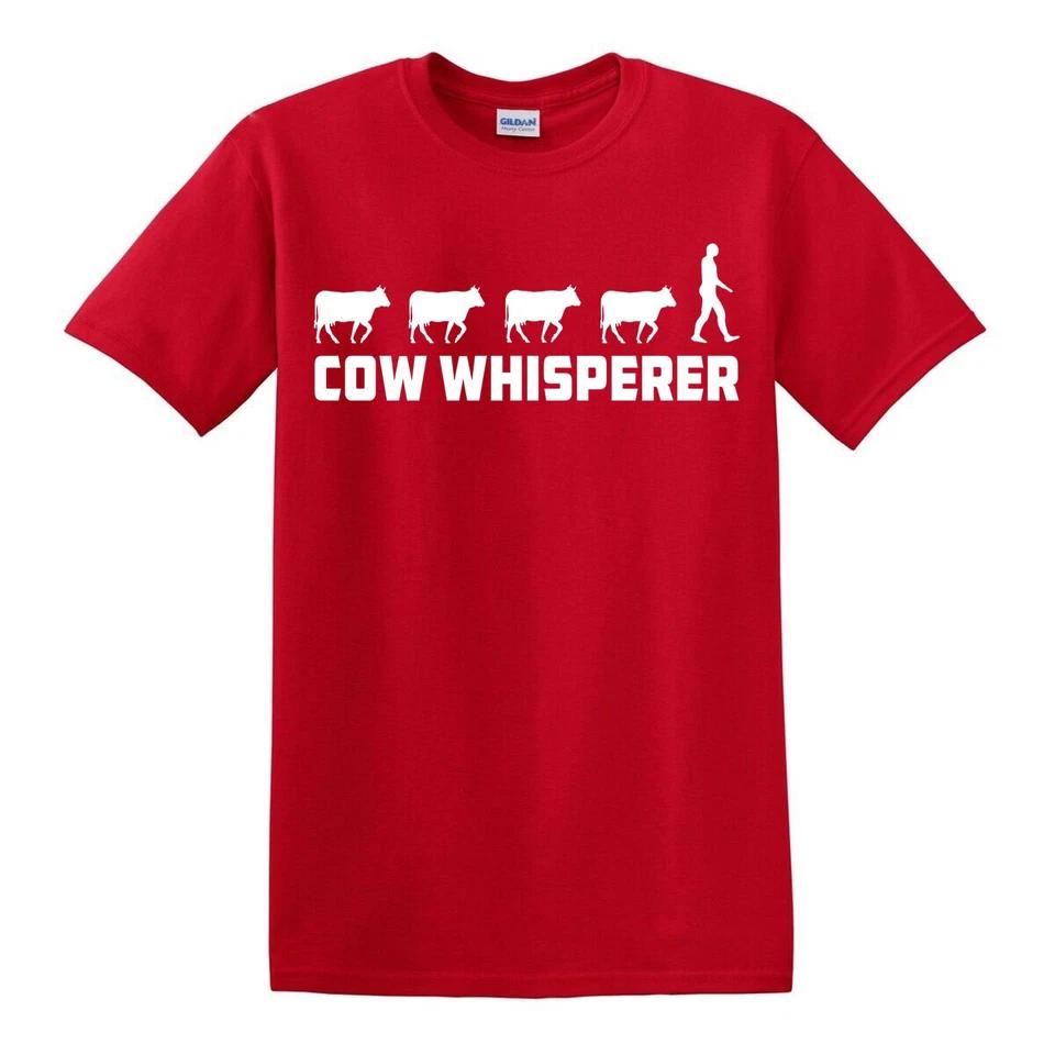 COW WHISPERER T-SHIRT Farmer Farm New Funny Birthday Present Xmas Gift Top Tee 3 4XL