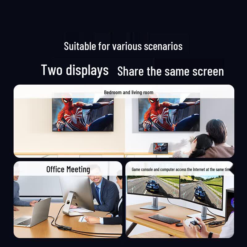 SAMZHE HDMI Splitter 1 In 2 Out 4K@60Hz
