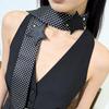 Fashion Dot Jacquard Scarf Belt Trendy Edgy High-End Long Waist Accessory With Retro Star Decoration