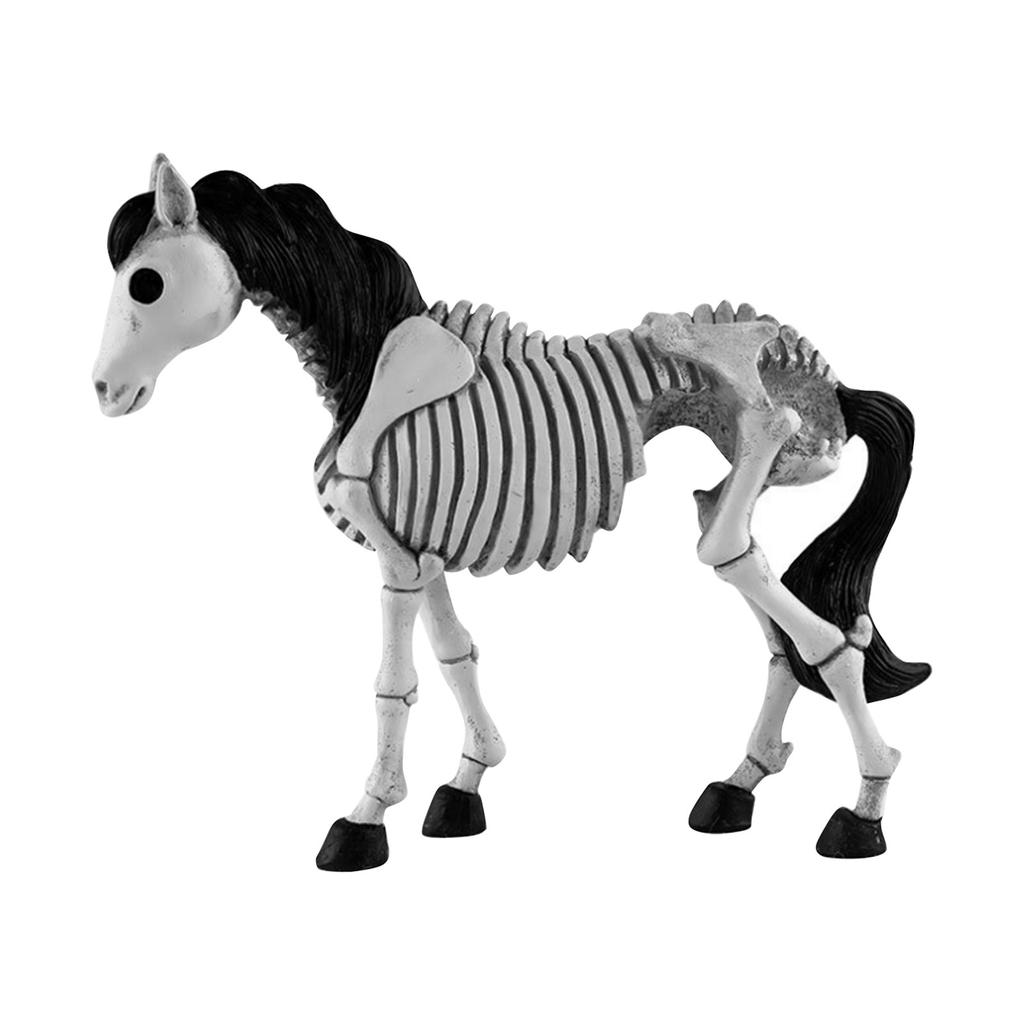 Halloween Tier Skelett Knochen Horror Pferd Katze Frosch Ornamente Skelett Gruselige Requisiten Party Für Kinder Geschenk Desktop Dekoration