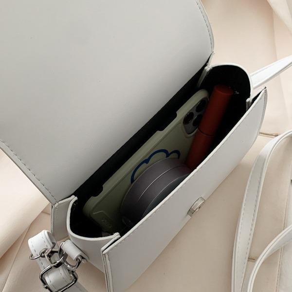 2026 Women's Crossbody Bag: Trendy Metal Hot Stamping, Simple Niche Design, PU Single Shoulder Bag.