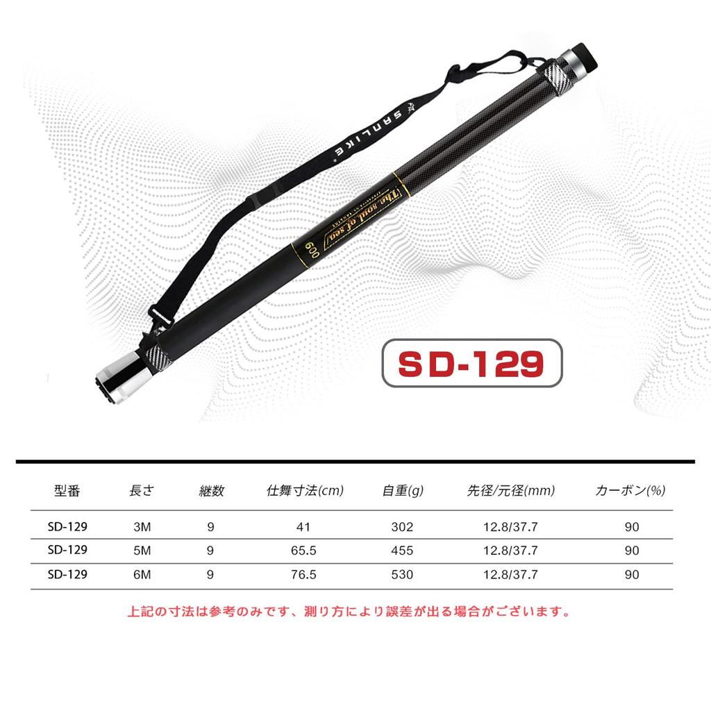 SANLIKE Landing Pole, Telescopic, Lightweight, Carbon Fiber, for Rock Fishing, Short Jointed Landing Pole, 800mm