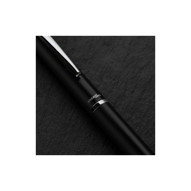 Pentel EnerGel Philography 0.5mm Gel Ink Ballpoint Pen, Black Barrel, BLN2005A (Black)