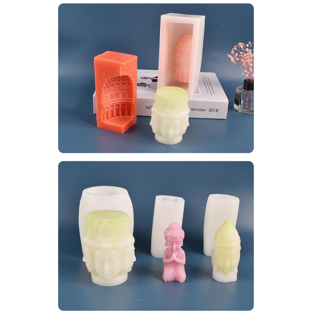 Candle Making Cylinder Candle Molds Silicone DIY 3D Aromatherapy Candle Handmade Gift Soap Clay Crafts Decorations Mold